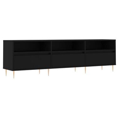 vidaXL - Meuble TV avec 3 portes 3 niches - Noir - Bois - 150x30x44.5 cm product