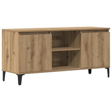 vidaXL - Tv-meubel - Bruin - Bewerkt hout product