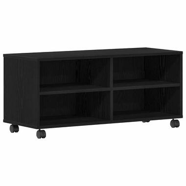vidaXL - Meuble TV sur roulettes - 4 niches - Chêne noir - 90x35x35 cm product