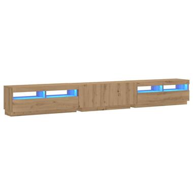 vidaXL - Meuble TV avec LED - Lot de 2 tailles - Chêne artisanal - 300x35x40 cm product