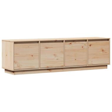 vidaXL - Meuble TV avec 4 portes - Naturel - Pin massif - 156x37x45 cm product