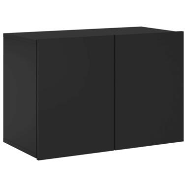 vidaXL - Meuble TV mural avec 2 portes - Noir - Bois d'ingénierie - 60x30x41 cm product