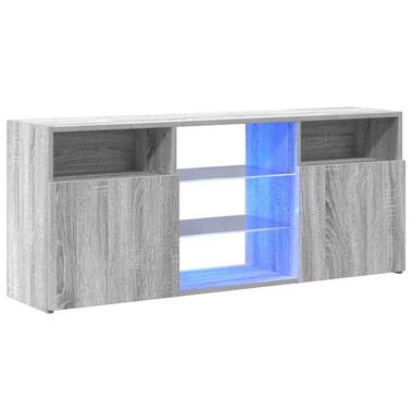 vidaXL- LED Meuble TV avec 2 portes - Sonoma gris - Bois - 120x30x50 cm product