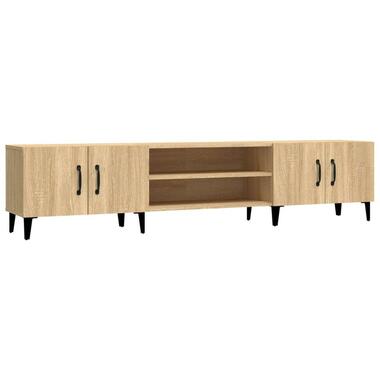 vidaXL- LED Meuble TV 4 portes - Chêne sonoma - Bois et métal - 180x31.5x40 cm product