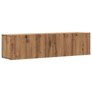 vidaXL - Tv-meubel - Bruin - Bewerkt hout product