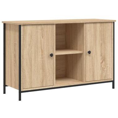 vidaXL - Meuble TV avec 2 portes et 2 niches - Chêne sonoma - 100x35x65 cm product