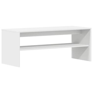 vidaXL - Meuble TV avec 2 étagères ouvertes - Blanc - Bois - 100x40x40 cm product