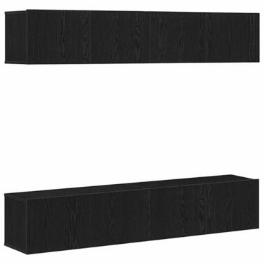 vidaXL - Meuble TV avec 1 porte - Chêne noir - Bois - 80x30x30 cm - 4 pcs product