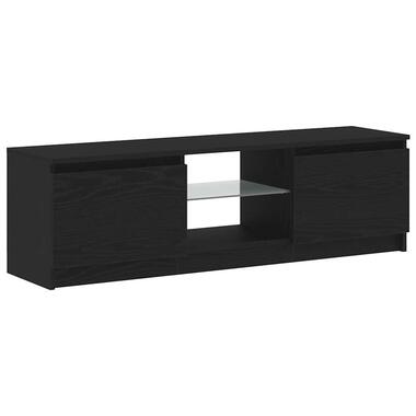 vidaXL - Meuble TV avec LED et 2 portes - Chêne noir - 120x30x36 cm product