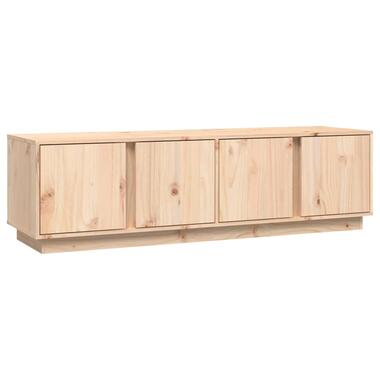 vidaXL - TV-meubel met 4 deuren - Naturel - Massief grenenhout - 140x40x40 cm product