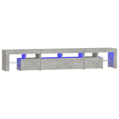 vidaXL - Meuble TV avec LED et 3 portes - Gris béton - Bois - 230x36.5x40 cm product
