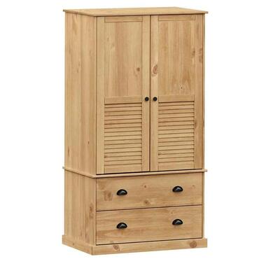 vidaXL - Kledingkast - Bruin - Grenenhout product