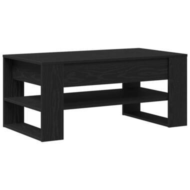 vidaXL - Koffietafel Hub - Zwart - Bewerkt hout - 102 x 55 x 45 cm product