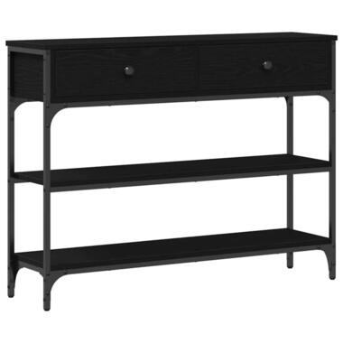 vidaXL - Wandtafel - Zwart - Bewerkt hout - 100 x 25 x 75 cm product