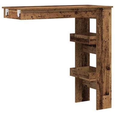 vidaXL - table de bar murale - Brun - Bois d'ingénierie product