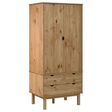 vidaXL - Kledingkast - Bruin - Grenenhout product