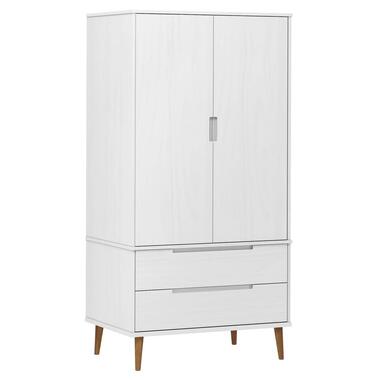 vidaXL - Kledingkast - Wit - Grenenhout product