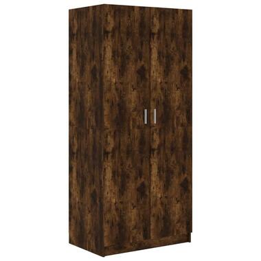 vidaXL - Kledingkast - Bruin - Bewerkt hout product