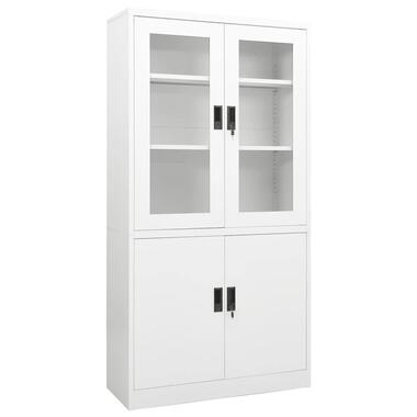 vidaXL - Kantoorkast - Wit - Staal product