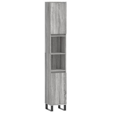 vidaXL - armoire de salle de bain - Gris - Bois d'ingénierie product