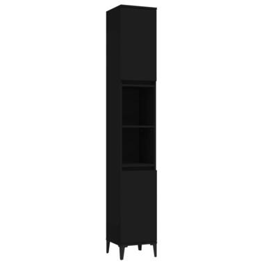 vidaXL - armoire de salle de bain - Noir - Bois d'ingénierie product