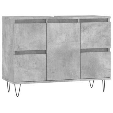 vidaXL - armoire de salle de bain - Gris - Bois d'ingénierie product