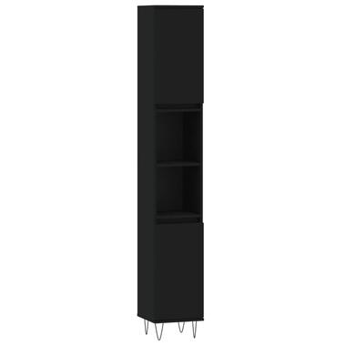 vidaXL - armoire de salle de bain - Noir - Bois d'ingénierie product
