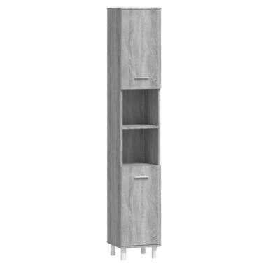 vidaXL - armoire de salle de bain - Gris - Bois d'ingénierie product