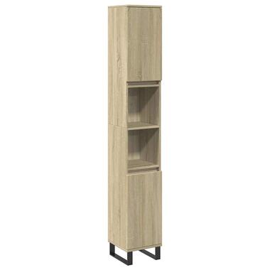 vidaXL - armoire de salle de bain - Brun - Bois d'ingénierie product