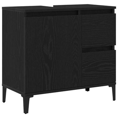 vidaXL - Cabinet de salle de bain - Noir - Bois d'ingénierie - 65 x 33 x 60 cm product