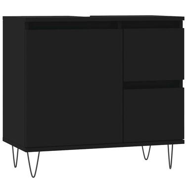 vidaXL - armoire de salle de bain - Noir - Bois d'ingénierie product