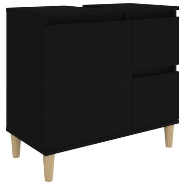 vidaXL - armoire de salle de bain - Noir - Bois d'ingénierie product