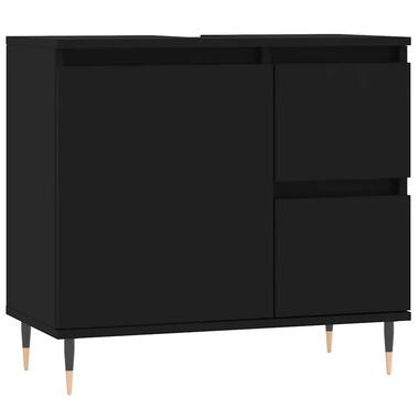 vidaXL - armoire de salle de bain - Noir - Bois d'ingénierie product