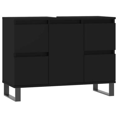 vidaXL - armoire de salle de bain - Noir - Bois d'ingénierie product