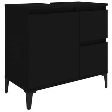 vidaXL - armoire de salle de bain - Noir - Bois d'ingénierie product