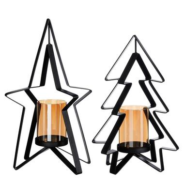 Mica Decorations Bougeoir de Noël - Lot de 2 - Noir product