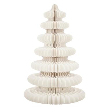 Mica Decorations Decoratie Kerstboom - H153 x Ø104 cm - Papier - Wit product