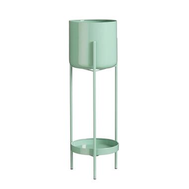Mica Decorations Colyn Bloempot - H60 x Ø19 cm - IJzer - Mintgroen product