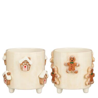 Mica Decorations Cache-Pot - Assorti - H15 x Ø17 - Blanc cassé product