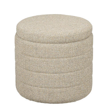 Mica Decorations Pouf de rangement - H41 x Ø42 cm - Beige product
