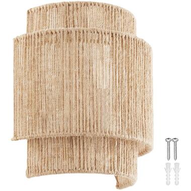 tectake Wandlamp Lignea Lux van jute in boho-stijl, 40W, Natuur product