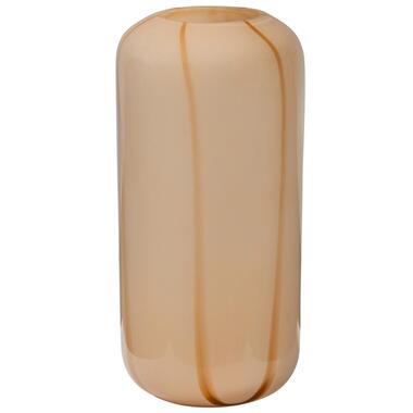 WOOOD Arles Vaas Met Streep - Glas - Naturel - 40x20x20 product
