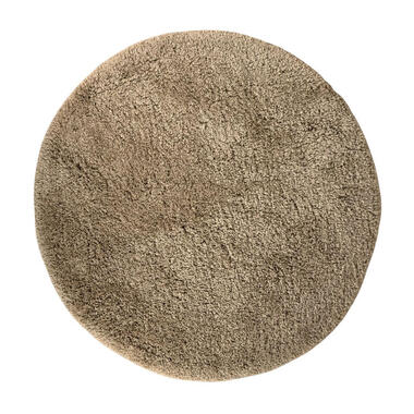 Interieur05 rond hoogpolig vloerkleed polyester Pilo taupe - 290 x 200 cm product