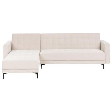 Canapé-lit d'angle modulable 4 places ABERDEEN Velours Beige clair Côté droit product
