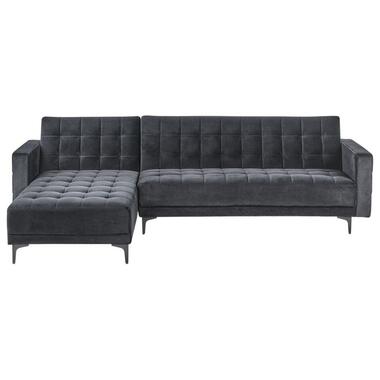 Canapé-lit d'angle modulable 4 places ABERDEEN Velours Noir Côté droit product
