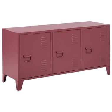 CARDIFF - Dressoir - Donkerrood - Staal product