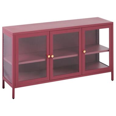 NEWPORT - Dressoir - Donkerrood - Staal product