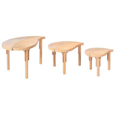 PARALIA - Salontafel set van 3 - Natuurlijk - Rotan product