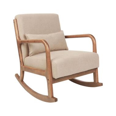 SKOVDE - Schommelstoel - Beige - Stof product