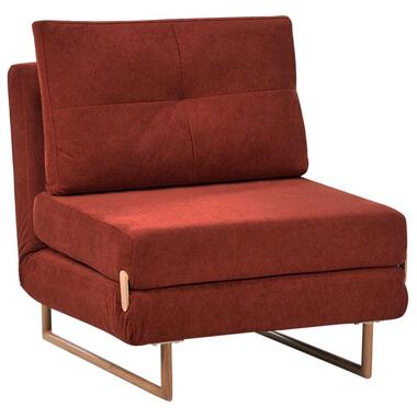 JERSLEV - 1-zits slaapbank - Rood - Polyester product
